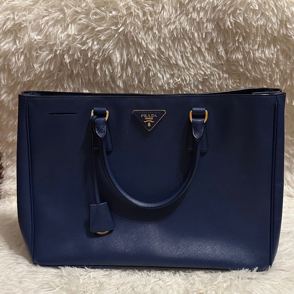Prada Navy Blue Tote Bag